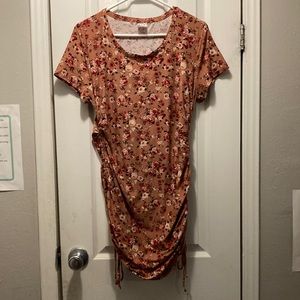 Pink dress with flowers